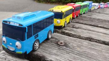 Cheerful Toy Buses Rolling Through Colorful Trails and Pretend Adventures