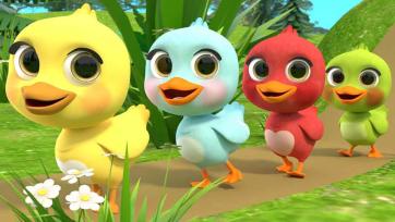 Colorful Baby Ducks Hatch and Sing - Fun Learning Song for Kids